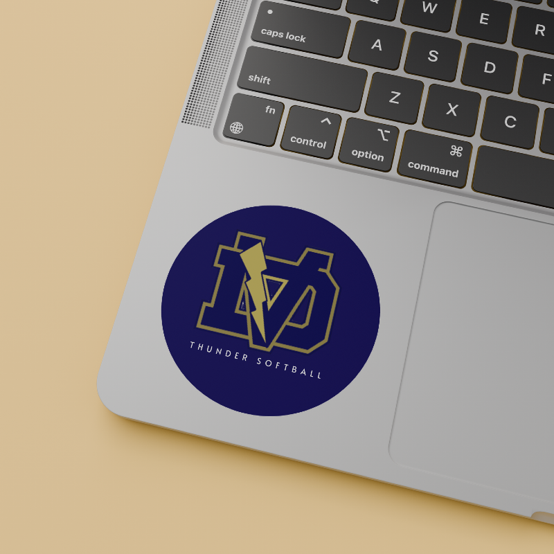 DV THUNDER SOFTBALL - 4X4 STICKERS
